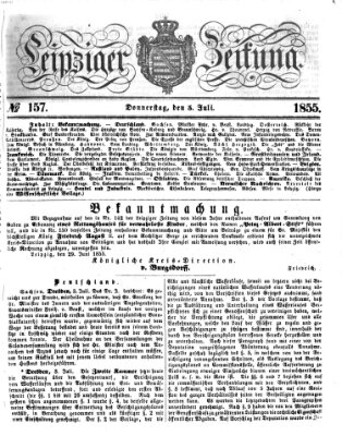 Leipziger Zeitung Donnerstag 5. Juli 1855