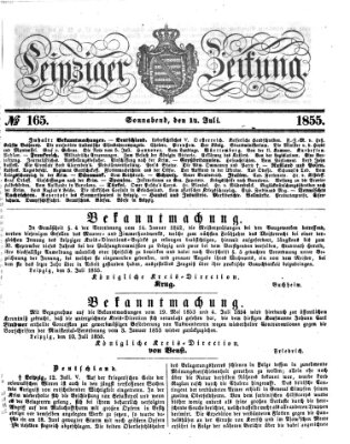 Leipziger Zeitung Samstag 14. Juli 1855