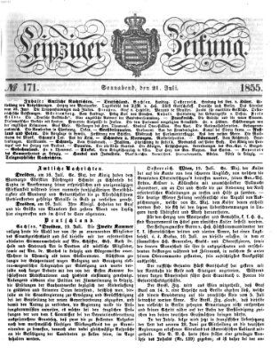 Leipziger Zeitung Samstag 21. Juli 1855