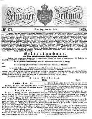 Leipziger Zeitung Dienstag 24. Juli 1855