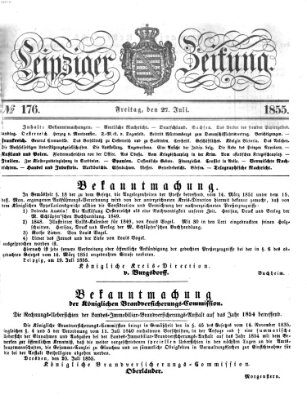 Leipziger Zeitung Freitag 27. Juli 1855