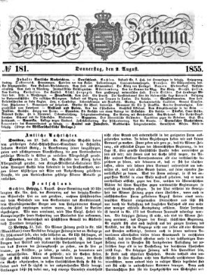 Leipziger Zeitung Donnerstag 2. August 1855