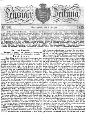 Leipziger Zeitung Samstag 4. August 1855