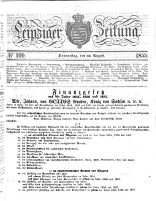 Leipziger Zeitung Donnerstag 23. August 1855