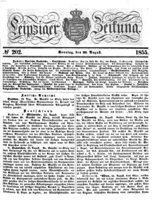 Leipziger Zeitung Sonntag 26. August 1855