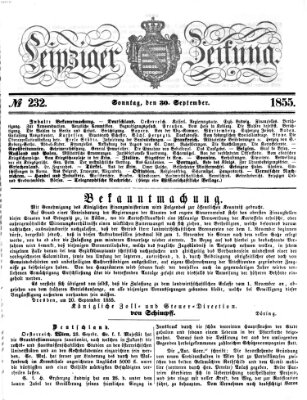 Leipziger Zeitung Sonntag 30. September 1855