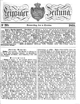 Leipziger Zeitung Donnerstag 4. Oktober 1855