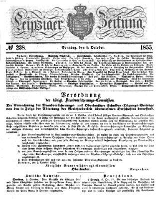 Leipziger Zeitung Sonntag 7. Oktober 1855