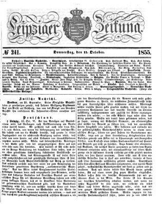 Leipziger Zeitung Donnerstag 11. Oktober 1855