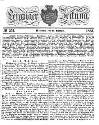 Leipziger Zeitung Mittwoch 24. Oktober 1855