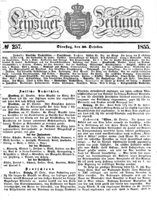 Leipziger Zeitung Dienstag 30. Oktober 1855