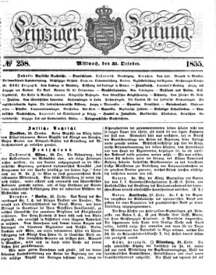 Leipziger Zeitung Mittwoch 31. Oktober 1855