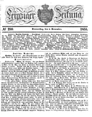 Leipziger Zeitung Donnerstag 1. November 1855