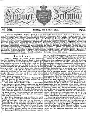 Leipziger Zeitung Freitag 2. November 1855