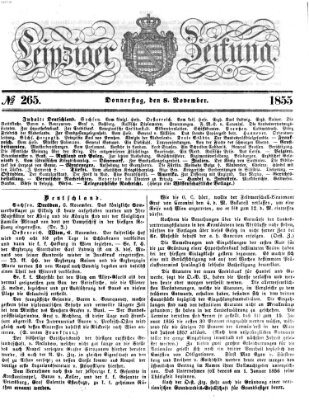 Leipziger Zeitung Donnerstag 8. November 1855