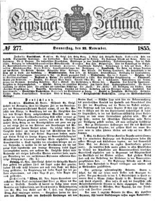 Leipziger Zeitung Donnerstag 22. November 1855