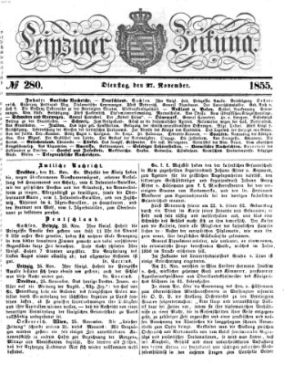 Leipziger Zeitung Dienstag 27. November 1855