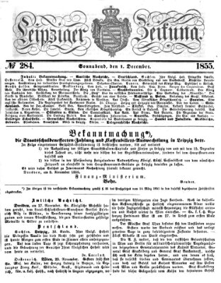 Leipziger Zeitung Samstag 1. Dezember 1855