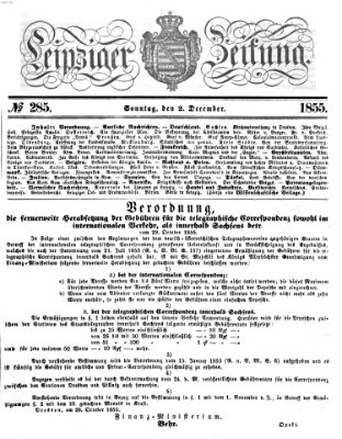 Leipziger Zeitung Sonntag 2. Dezember 1855