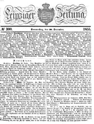 Leipziger Zeitung Donnerstag 20. Dezember 1855