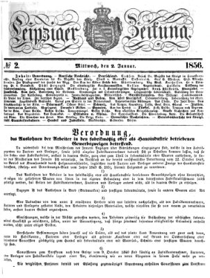 Leipziger Zeitung Mittwoch 2. Januar 1856