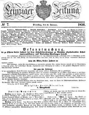 Leipziger Zeitung Dienstag 8. Januar 1856