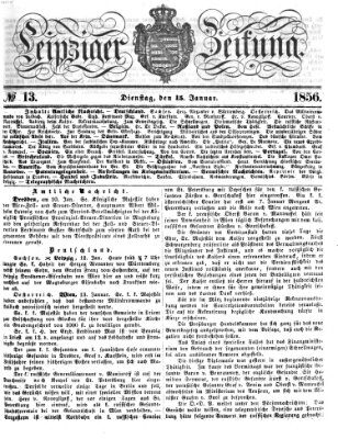 Leipziger Zeitung Dienstag 15. Januar 1856