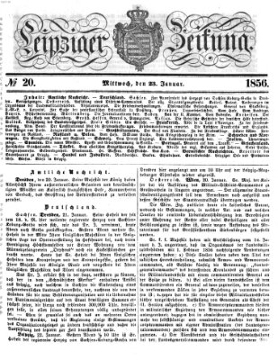 Leipziger Zeitung Mittwoch 23. Januar 1856