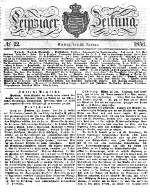 Leipziger Zeitung Freitag 25. Januar 1856