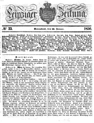 Leipziger Zeitung Samstag 26. Januar 1856