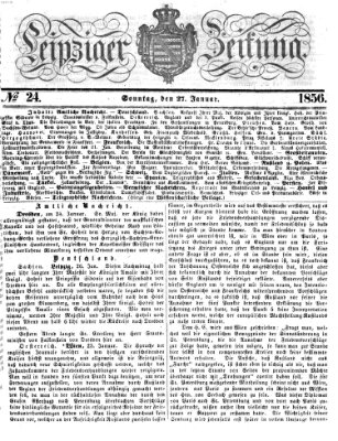 Leipziger Zeitung Sonntag 27. Januar 1856