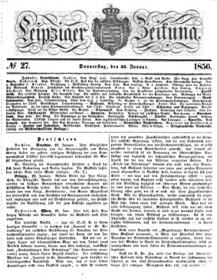 Leipziger Zeitung Donnerstag 31. Januar 1856