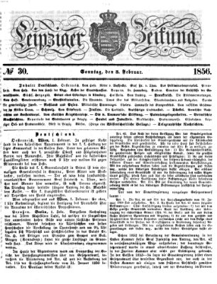 Leipziger Zeitung Sonntag 3. Februar 1856