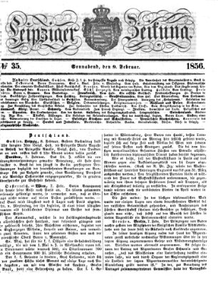 Leipziger Zeitung Samstag 9. Februar 1856