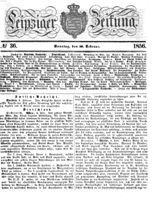 Leipziger Zeitung Sonntag 10. Februar 1856