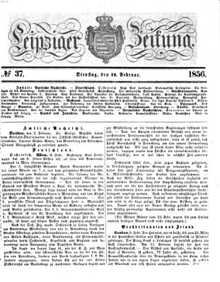 Leipziger Zeitung Dienstag 12. Februar 1856