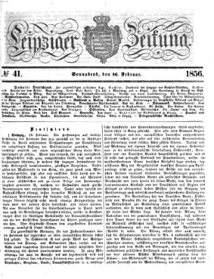 Leipziger Zeitung Samstag 16. Februar 1856