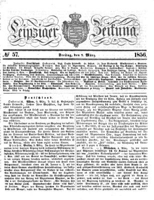 Leipziger Zeitung Freitag 7. März 1856