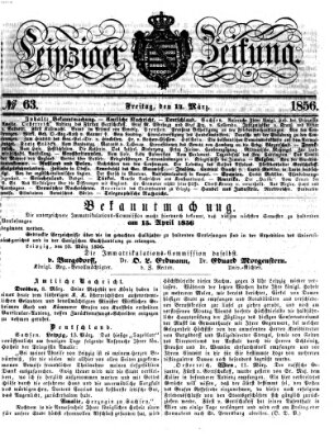 Leipziger Zeitung Freitag 14. März 1856