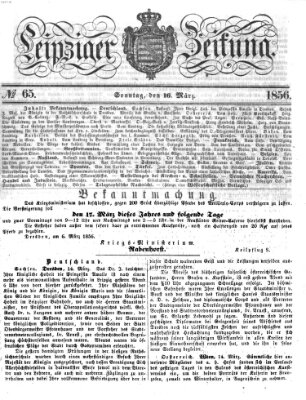 Leipziger Zeitung Sonntag 16. März 1856