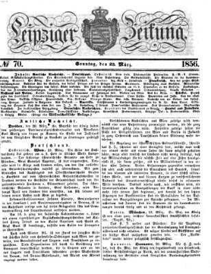 Leipziger Zeitung Sonntag 23. März 1856