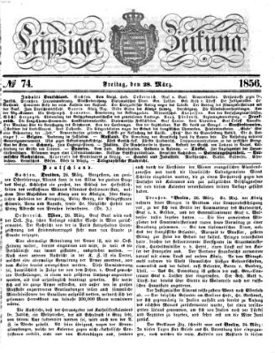 Leipziger Zeitung Freitag 28. März 1856