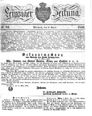 Leipziger Zeitung Mittwoch 9. April 1856