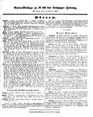 Leipziger Zeitung Montag 14. April 1856