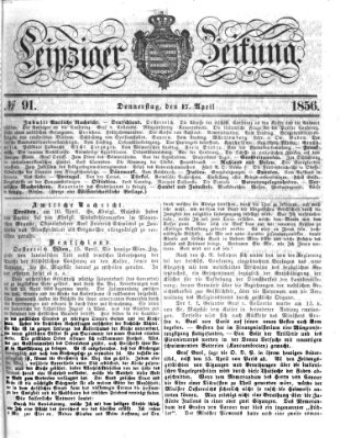 Leipziger Zeitung Donnerstag 17. April 1856