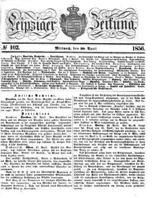 Leipziger Zeitung Mittwoch 30. April 1856