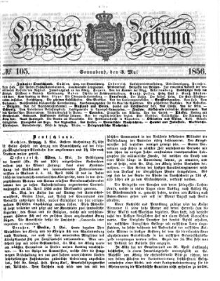 Leipziger Zeitung Samstag 3. Mai 1856