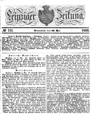 Leipziger Zeitung Samstag 10. Mai 1856