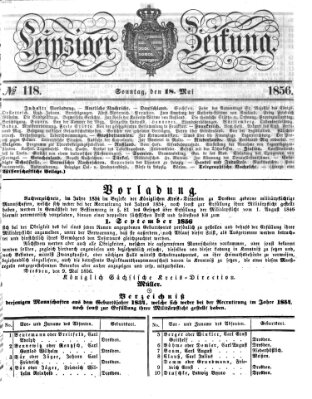 Leipziger Zeitung Sonntag 18. Mai 1856