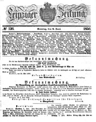 Leipziger Zeitung Sonntag 8. Juni 1856